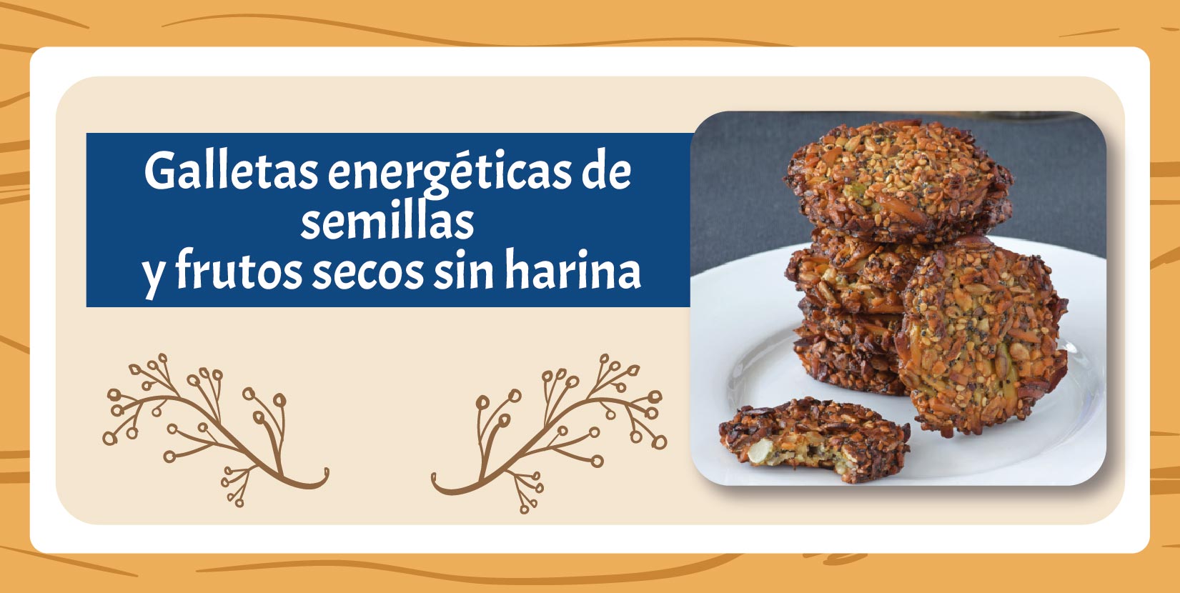 GALLETAS DE SEMILLAS Y FRUTOS SECOS, SIN HARINA:UN SNACK SALUDABLE