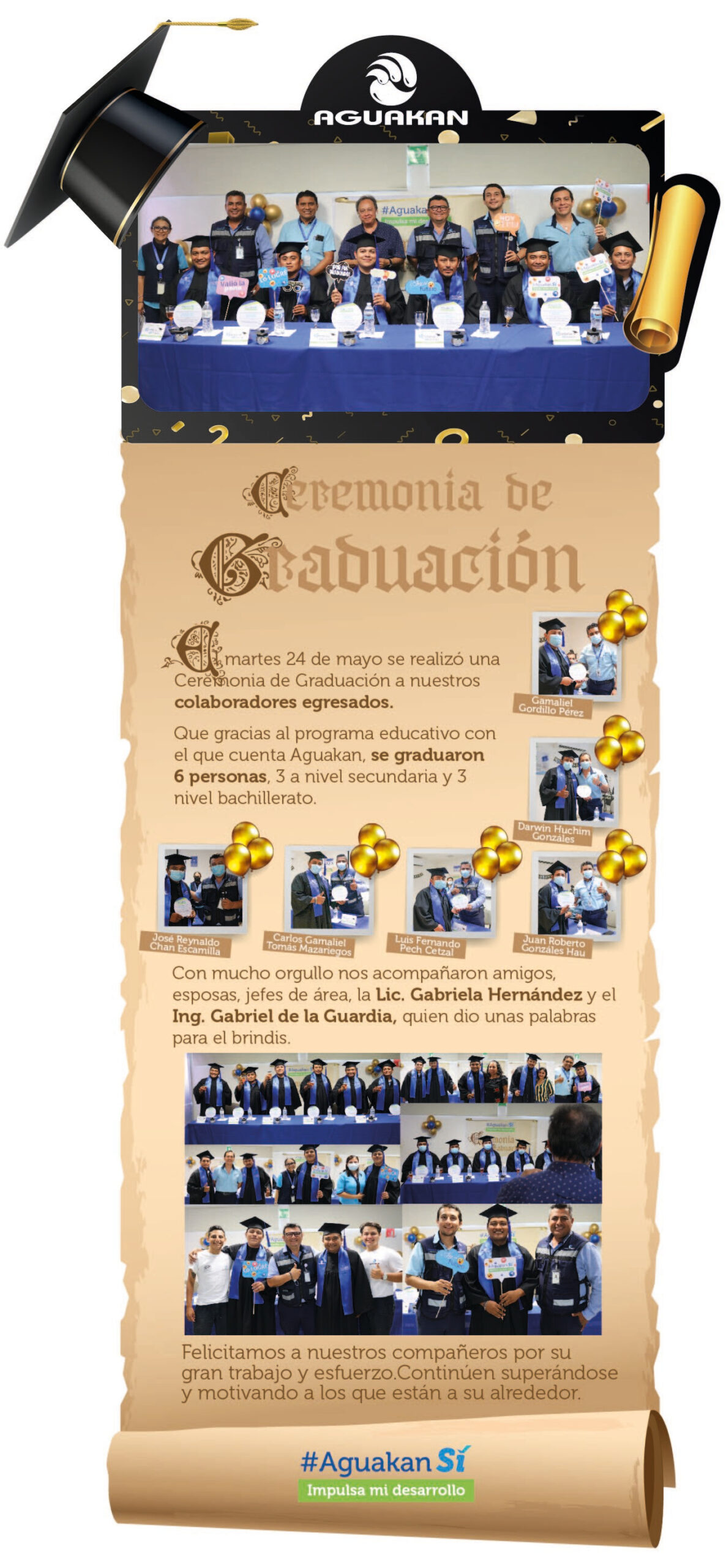 ¡Increíble Graduación! 👨‍🎓: #AguakanSí Impulsa Mi Desarrollo